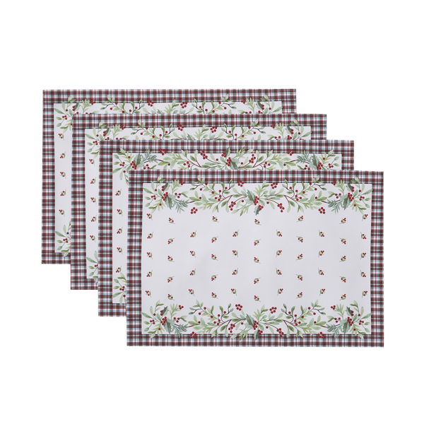 Avanti Holly Plaid Placemat - Set of 4