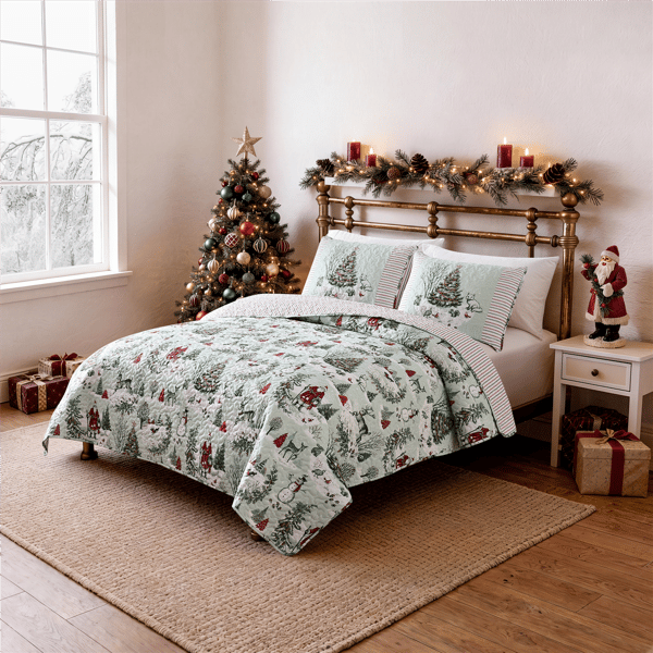 Avanti Yuletide 3pc. Reversible Quilt Set