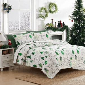 Avanti Christmas Trees 3pc. Reversible Quilt Set