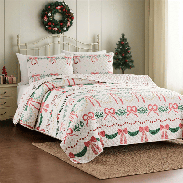 Avanti Bows & Branches 3pc. Reversible Quilt Set