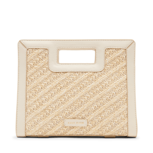 Anne Klein Straw Cut Out Handle Satchel