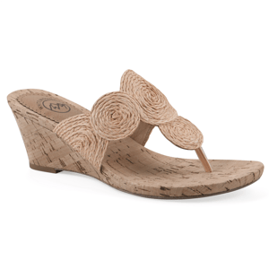 Womens White Mountain Affogato Wedge Sandals
