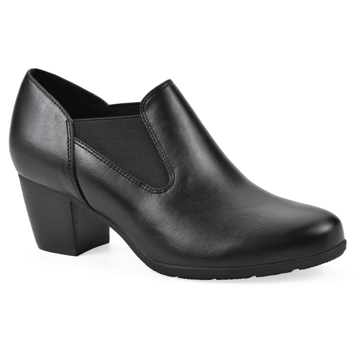 Cliffs by White Mountain Women's Anstey Slip-On Booties - Black Smooth