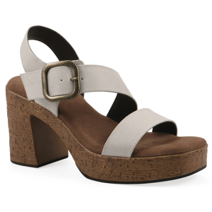 Womens White Mountain Barb Heeled Platform Sandals
