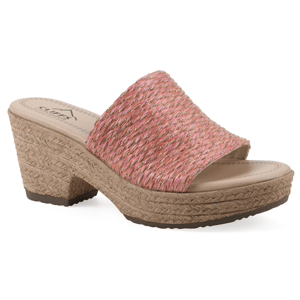 Womens Cliffs by White Mountain Biancia Block Heel Slide Sandals