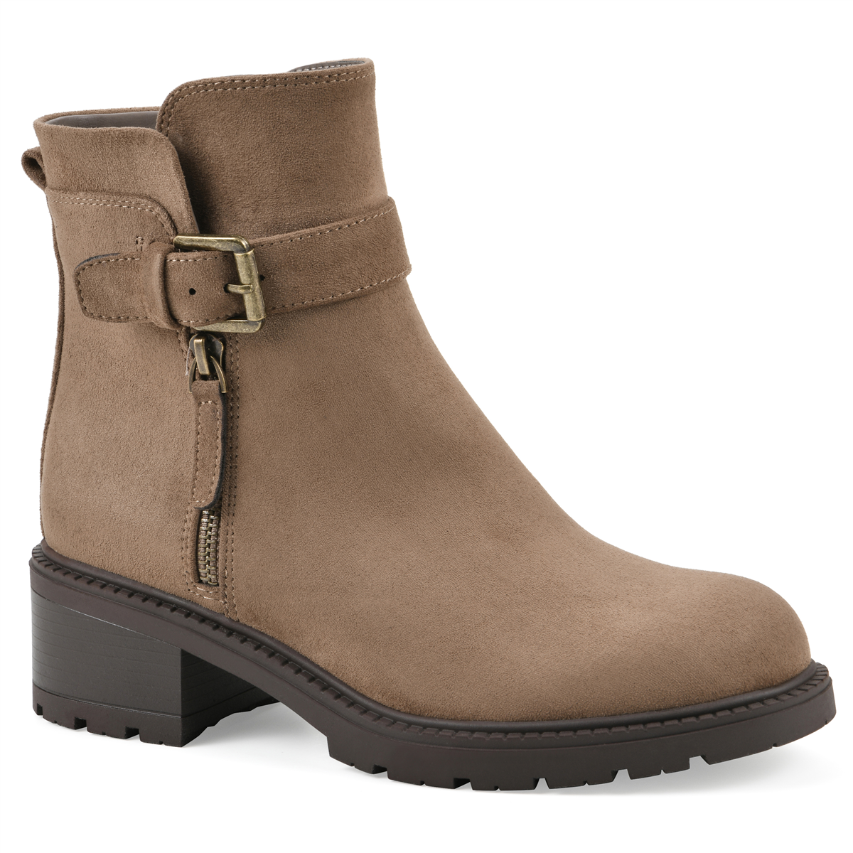 White Mountain Women's Bodie Lug Sole Booties - Black Fabric