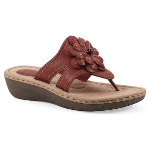 Womens Cliffs by White Mountain Cashlyn Wedge Thong Sandals