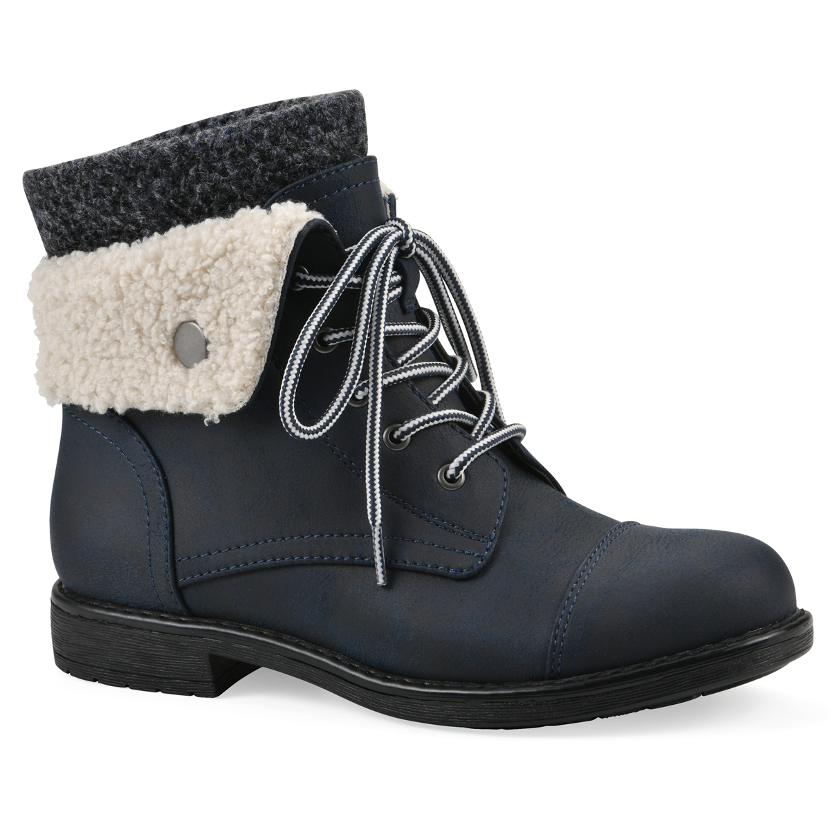Cliffs by White Mountain Women's Duena Lace-Up Hiker Booties - Black Fabric
