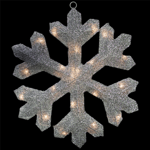 Northlight Lighted Tinsel Snowflake Christmas Window Decoration