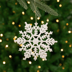 Northlight 24ct. Glitter White Snowflake Christmas Ornaments