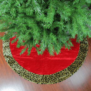 Northlight 48in. Cheetah Print Border Christmas Tree Skirt