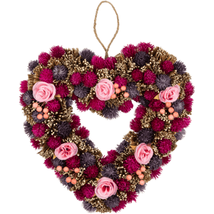 Northlight 13.5in. Floral and Twig Heart Valentine's Day Wreath