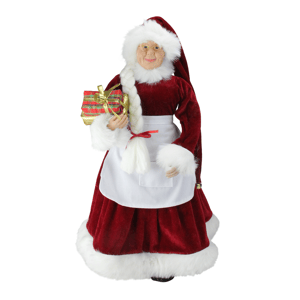Northlight 24in. Mrs.Claus with Braided Hair Christmas Figure