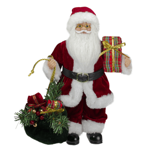 Northlight 12in. Santa Claus Holding Gift Bag Christmas Figure