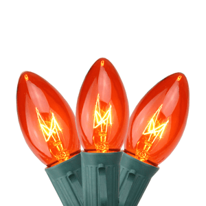 Northlight 25ct. Orange Transparent C9 Christmas String Lights