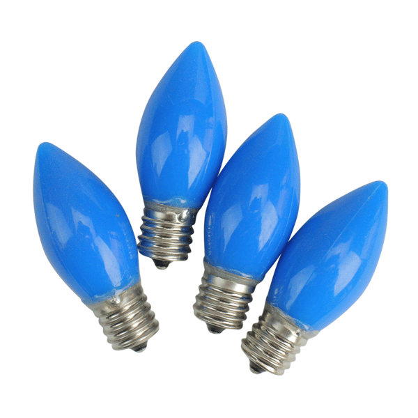 Sienna Opaque Blue C9 LED Christmas Replacement Bulbs - Pack of 4