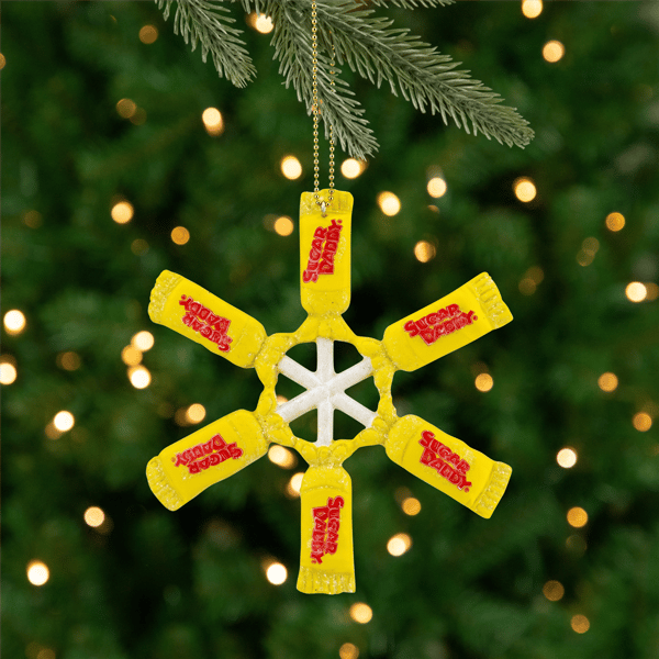 Northlight 4in. Sugar Daddy Lollipop Snowflake Christmas Ornament