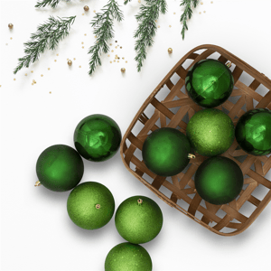 Northlight 12ct. Shatterproof 4-Finish Christmas Ball Ornaments