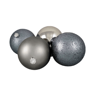 Northlight 4ct. Shatterproof 4-Finish Christmas Ball Ornaments