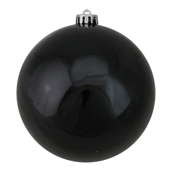 Northlight Jet Black Shatterproof Shiny Christmas Ball Ornament