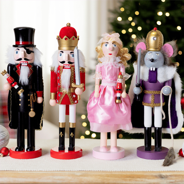Northlight Wooden Suite Ballet Christmas Nutcracker - Set of 4