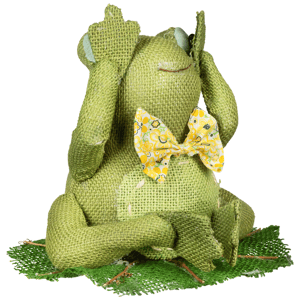 Northlight Sitting on Lily Pad See No Evil Frog Decor