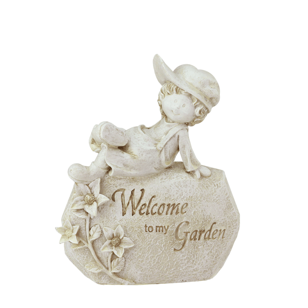 Northlight 7.5in. Welcome to My Garden Garden Statue