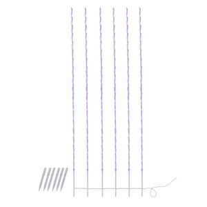 Northlight 6ct. Purple LED Lighted Branch Christmas Lawn Stakes