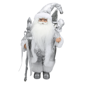 Northlight 12in. Santa Claus with Staff & Bag Christmas Figure