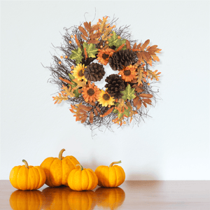 Northlight 24in. Sunflowers & Pinecones Thanksgiving Wreath alternate view