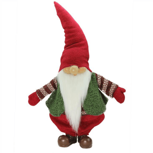 Northlight Gnome with Pointy Hat & Sweater Vest Christmas Figure