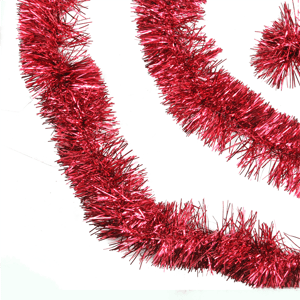 Northlight 50ft. Commercial Red Christmas Foil Tinsel Garland