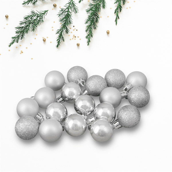 Northlight 18ct Silver Splendor 4-Finish Christmas Ball Ornaments