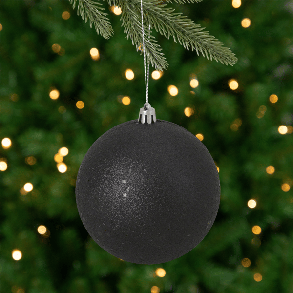 Northlight Jet Black Holographic Shatterproof Christmas Ornament