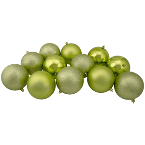Northlight 12ct. Shatterproof 4-Finish Christmas Ball Ornaments
