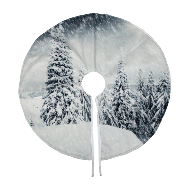 Northlight 23in. Snowy Woodland Scene Mini Christmas Tree Skirt