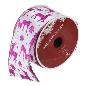 Northlight 12pk. Glistening Purple Reindeer Christmas Ribbons