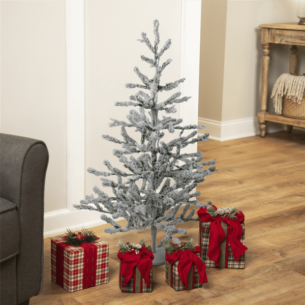 Northlight 3ft. Green Flocked Alpine Coral Christmas Tree