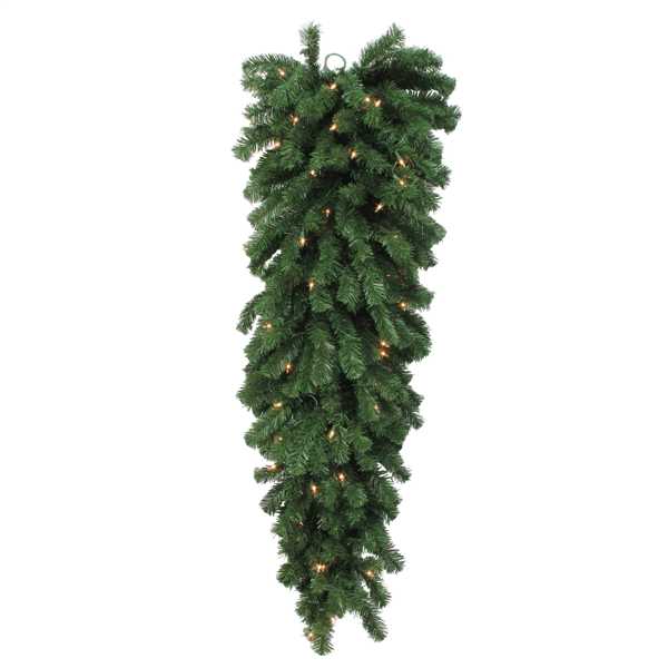 Northlight 54in. Pre-Lit Windsor Pine Christmas Teardrop Swag