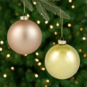 Northlight 4ct. Gold 2-Finish Christmas Ball Glass Ornaments