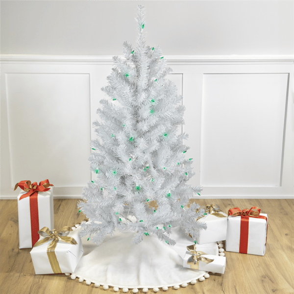 Northlight 4ft. Green Pre-Lit White Artificial Christmas Tree
