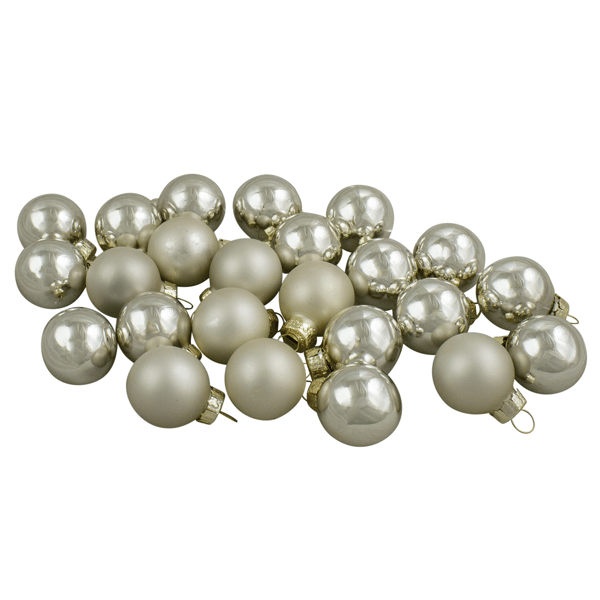 Northlight 24ct. 2-Finish Gold Glass Ball Christmas Ornaments