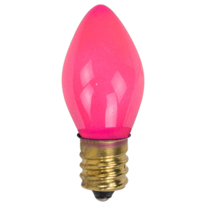 Northlight 25pc. Opaque Pink C7 Christmas Replacement Bulbs