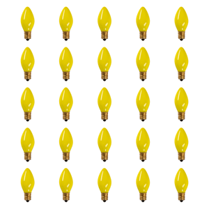Northlight 25ct. C7 Opaque Yellow Christmas Replacement Bulbs