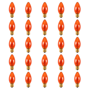 Northlight 25pc. C9 Orange Christmas Replacement Bulbs