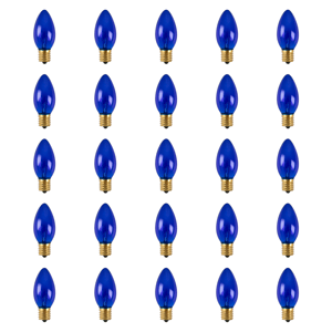 Northlight 25pc. Incandescent C9 Blue Christmas Replacement Bulbs