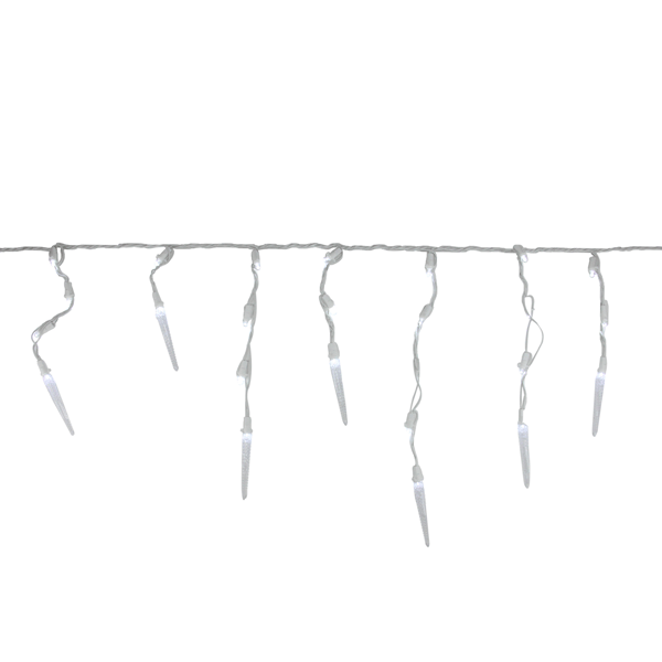 Brite Star 5.75ft. LED Pure White Icicle Mini Christmas Lights