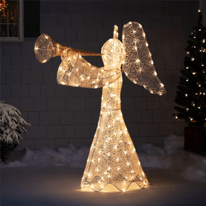 Northlight Lighted 3D Trumpeting Angel Outdoor Christmas Decor