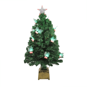 Northlight 3ft. Pre-Lit Profile Holly Berries Christmas Tree