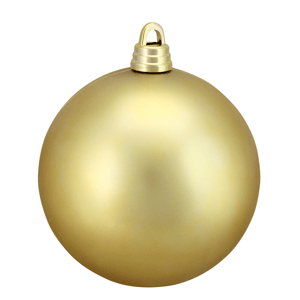 Northlight Matte Vegas Gold Shatterproof Christmas Ornament
